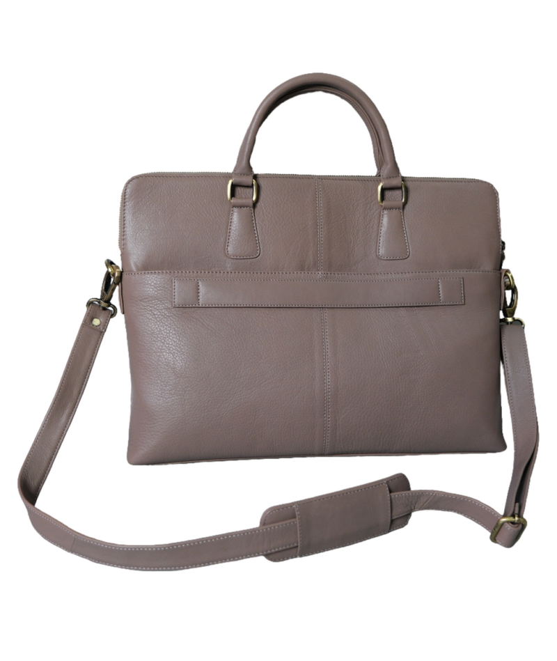 Citrine Leather Ladies Laptop Bag - Image 4