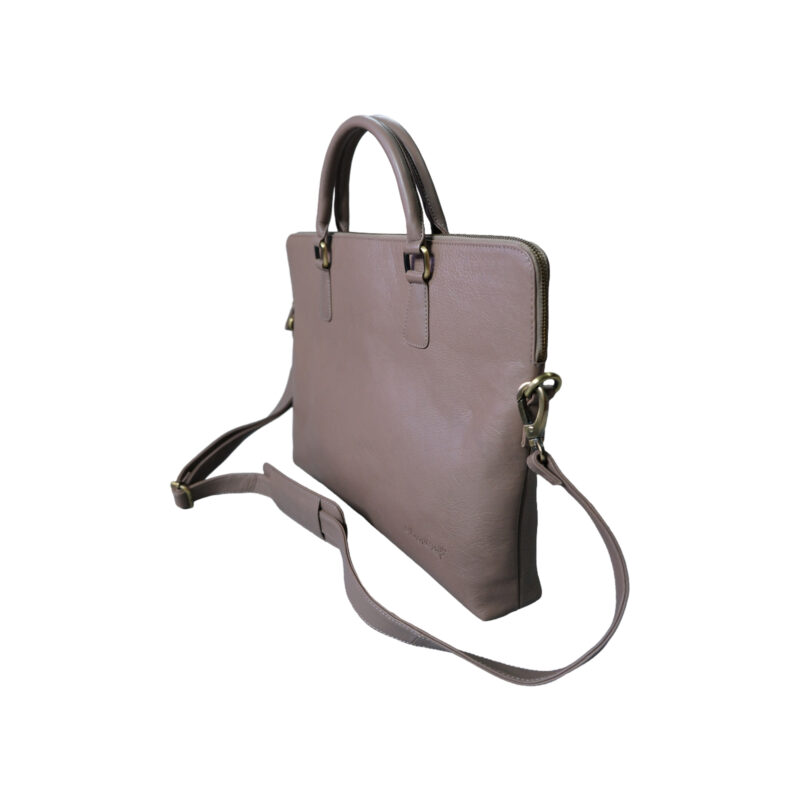 Citrine Leather Ladies Laptop Bag