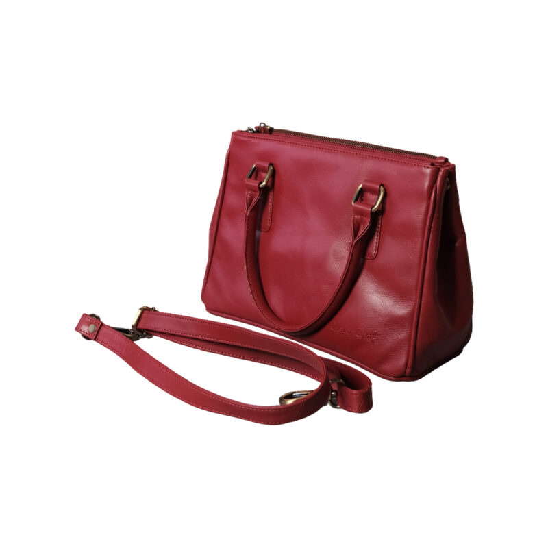 Pansy - Leather Ladies Satchel - Image 4